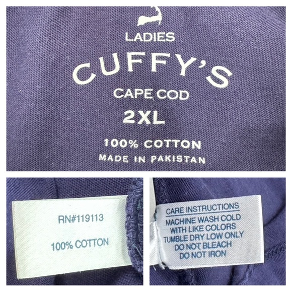 Cuffy's Cape Cod Mass Whale Graphic Fitted Long Sleeve Tee With Hood Size 2XL - Picture 14 of 16